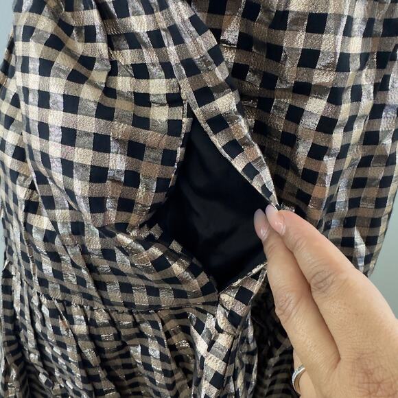 J.Crew Lurex black and gold Dress - Picture 9 of 12